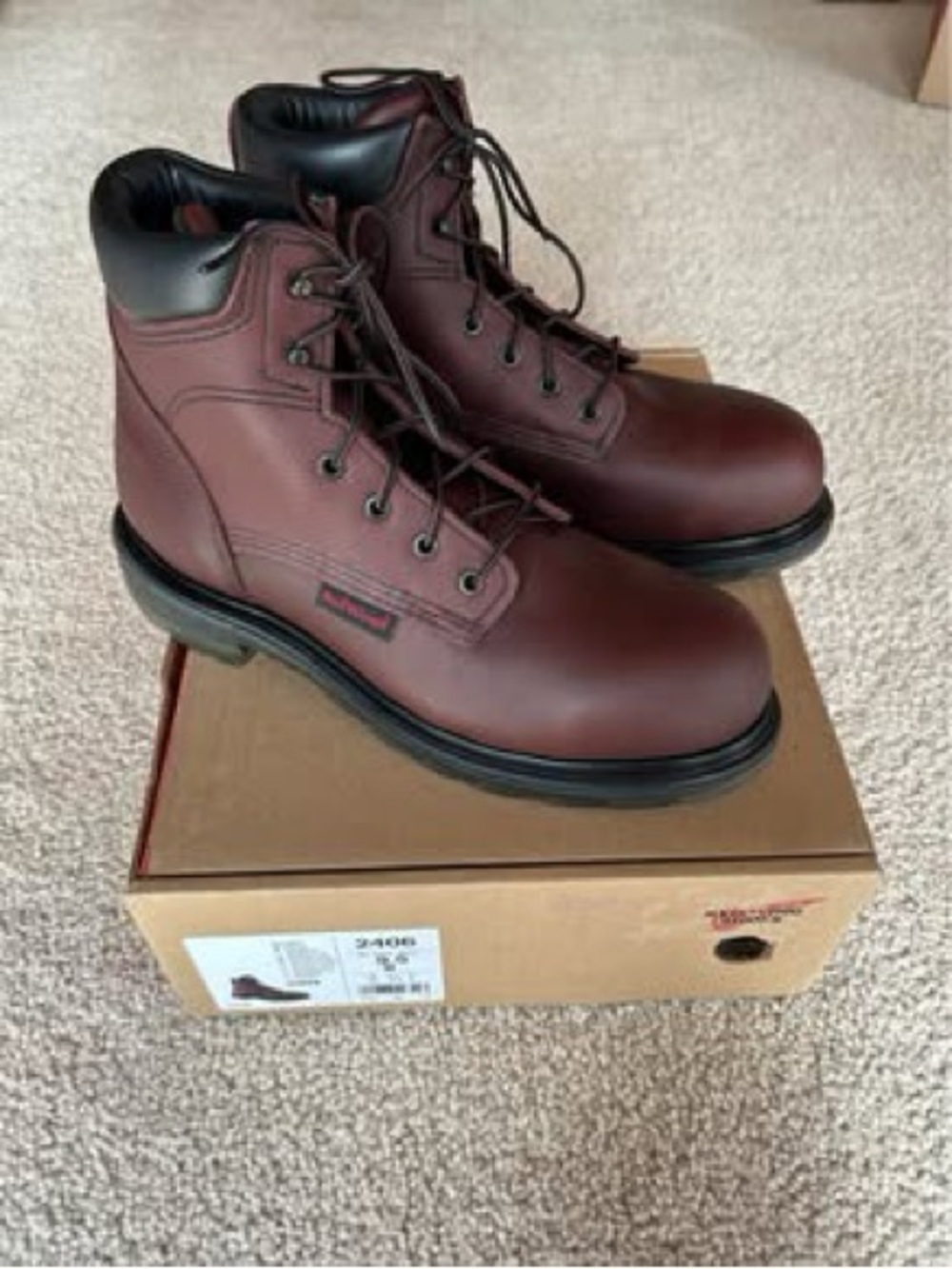 Red Wing Shoes Men's Burgundy Work Boots
